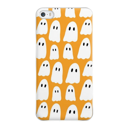 Orange Ghost Halloween Pattern Phone Case