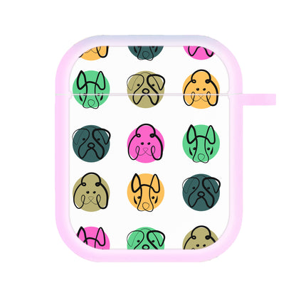 Multi colour dog bones - Dog Patterns AirPods Case