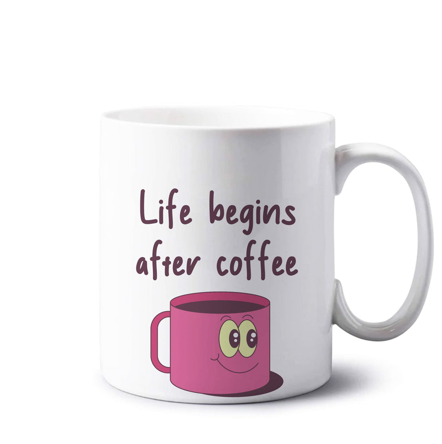 Life Begins After Coffee - Aesthetic Quote Mug