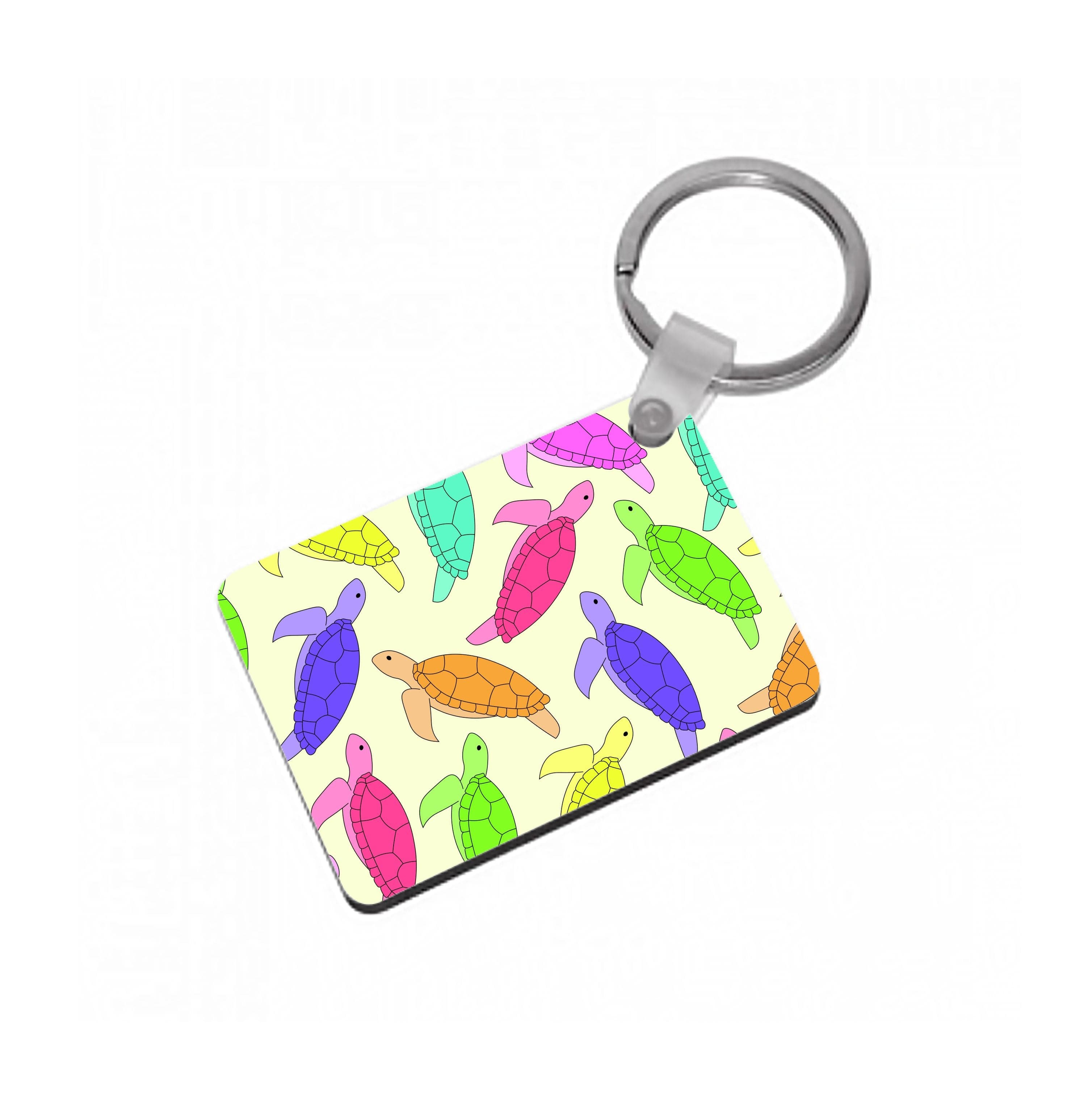 Multi Coloured Turtle Pattern - Sealife Keyring