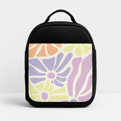 Pastel Abstract Flowers Insulated Lunch Bag