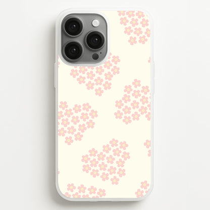 Flower Hearts Pattern iPhone 13 Pro Max Case