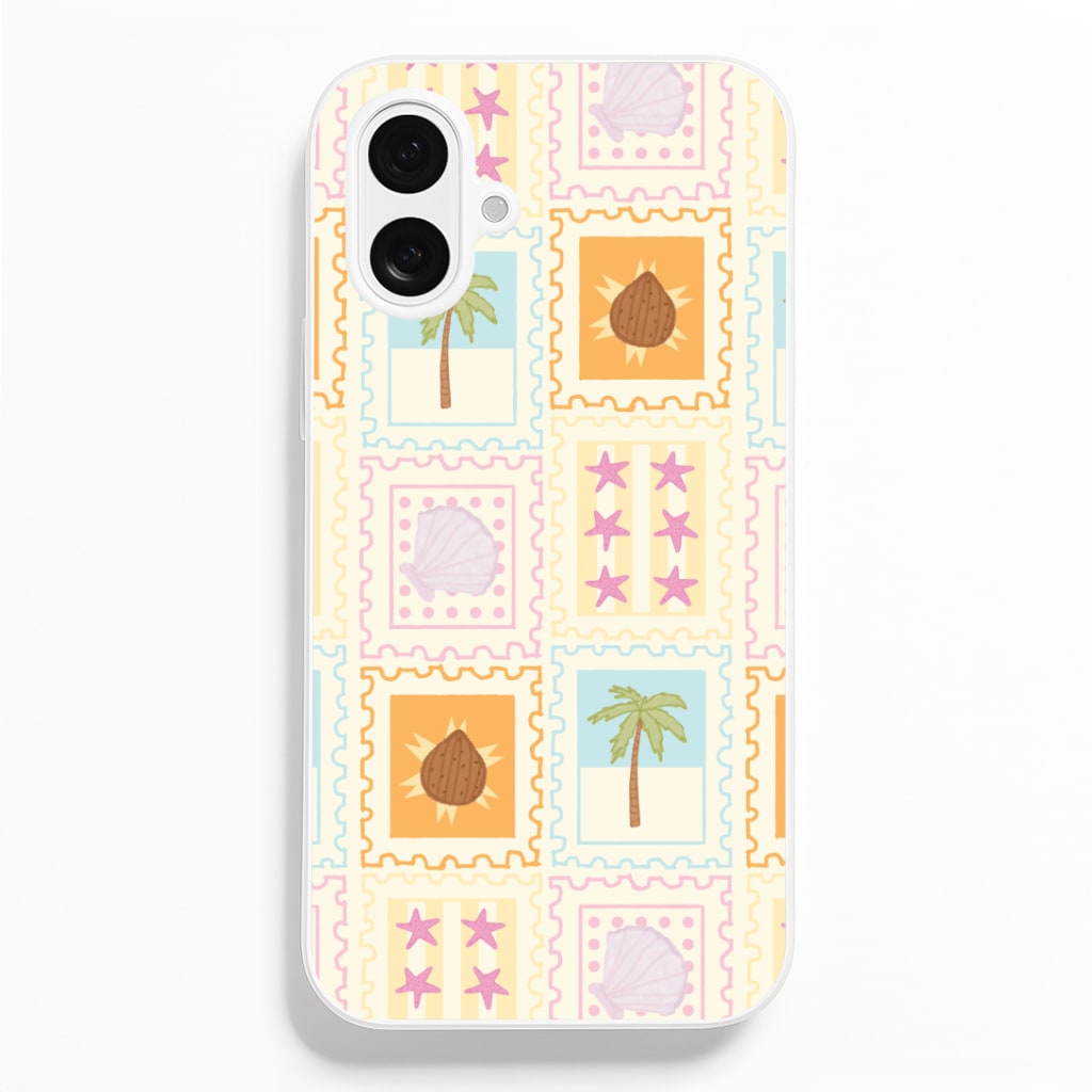Tropical Stamps iPhone 16 Case