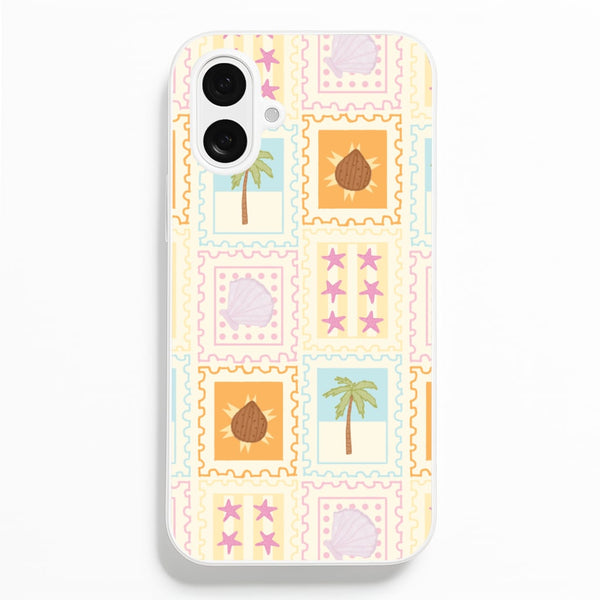 Tropical Stamps iPhone 16 Case