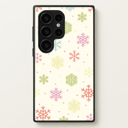 Pastel Snowflakes Pattern Galaxy S24 Ultra Case