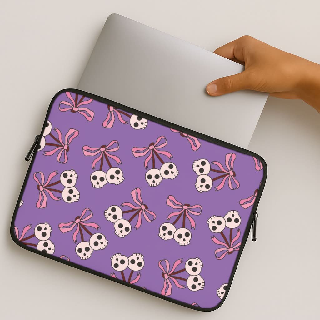 Cherry Skulls Pattern MacBook Cover