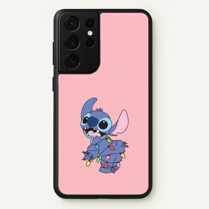 Cute Blue Alien Fairylights Galaxy S21 Ultra Case