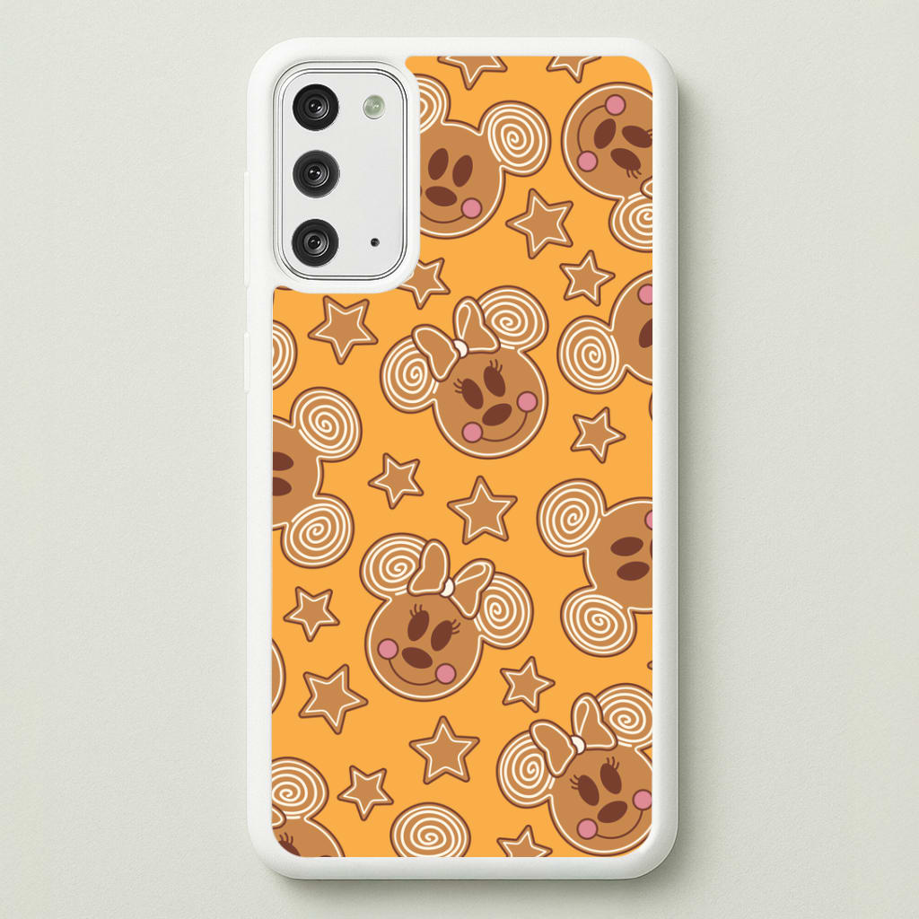 Cartoon Mouse Gingerbread Pattern Galaxy Note 20 Case