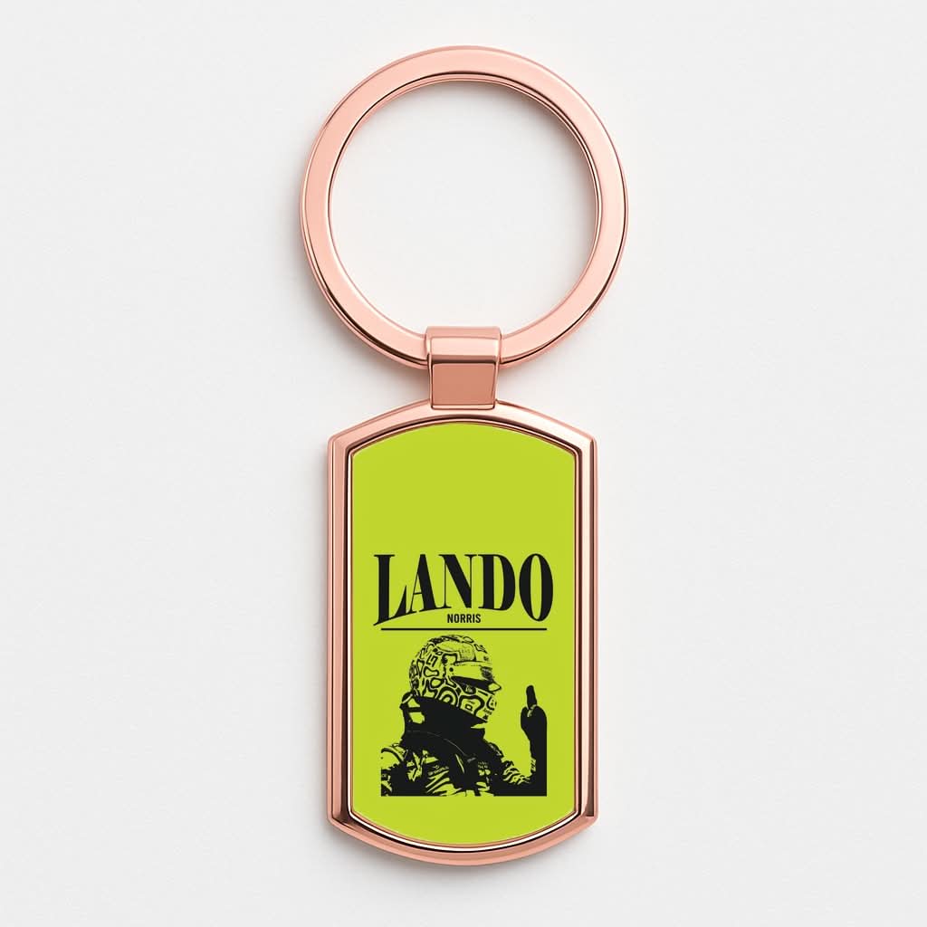 Lando Black And Green  Rose Gold Keyring