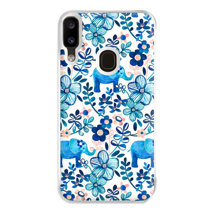 Elephant and Floral Pattern Phone Case