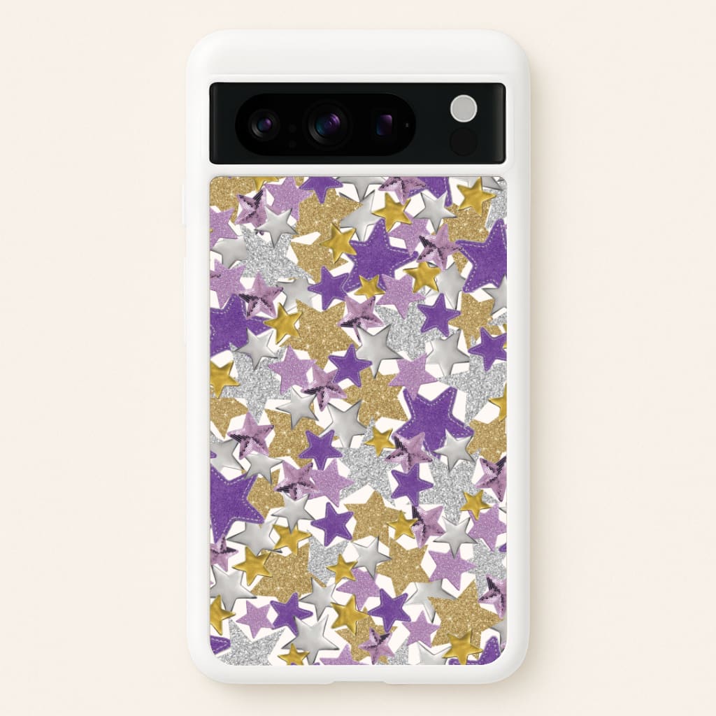 Mauve Stars Collage  Google Pixel 8 Pro Case
