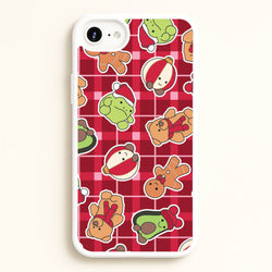Christmas Plushies Tartan Pattern iPhone 6 Plus / 7 Plus / 8 Plus Case