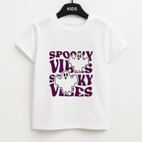 Spooky Vibes Pink Kids T-Shirt