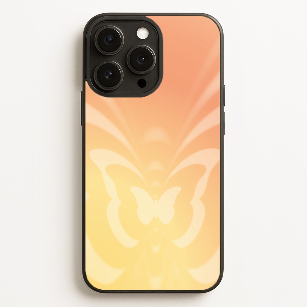 Butterfly Gradient Yellow Phone Case for iPhone, Samsung Galaxy and Google Pixel
