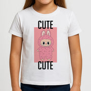 Cute Pink Monster Kids T-Shirt 3