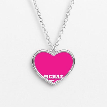 Pink T8 Sports Heart Necklace