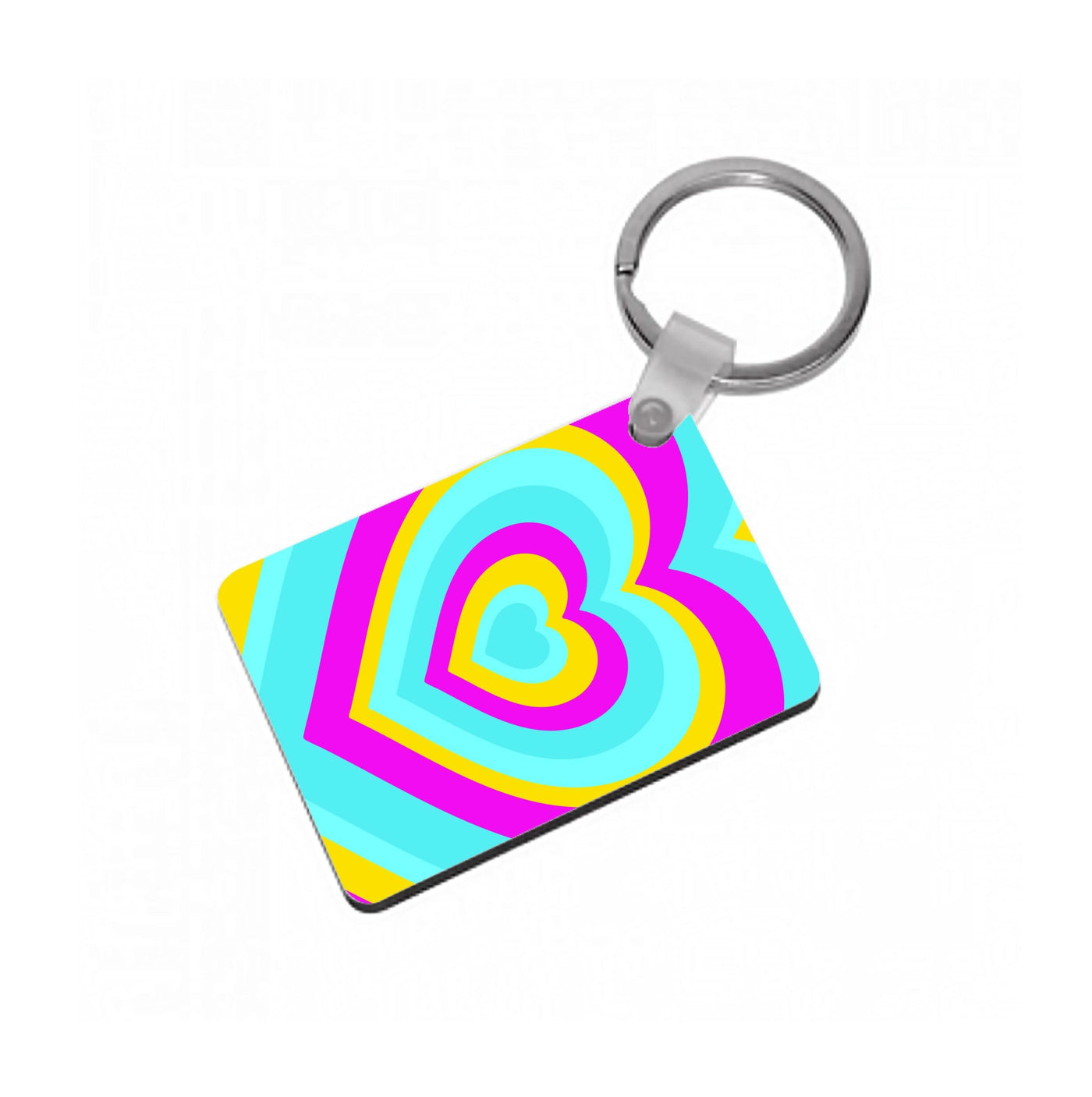 Pansexual Pride Heart Keyring