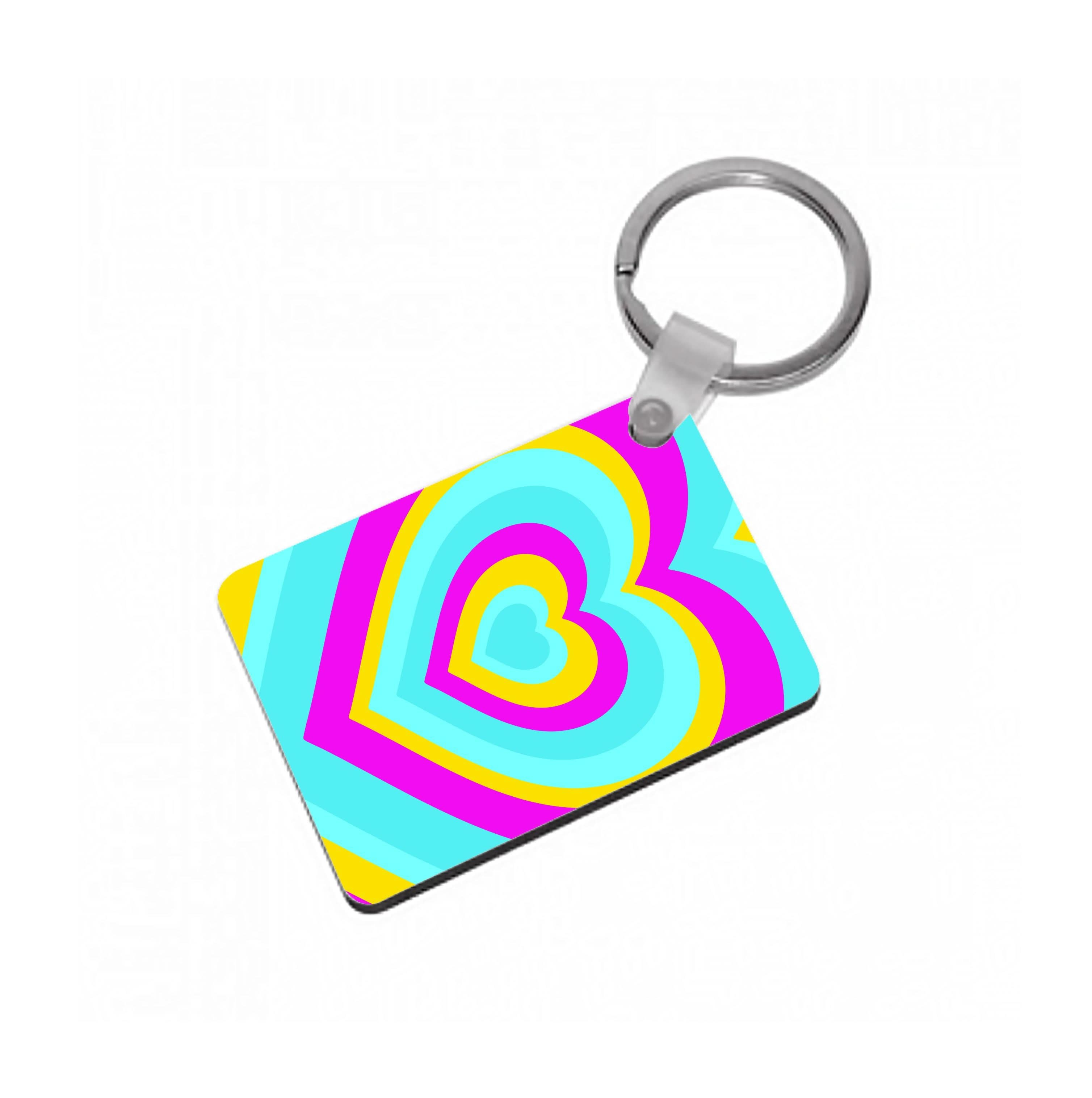 Pansexual Pride Heart Keyring