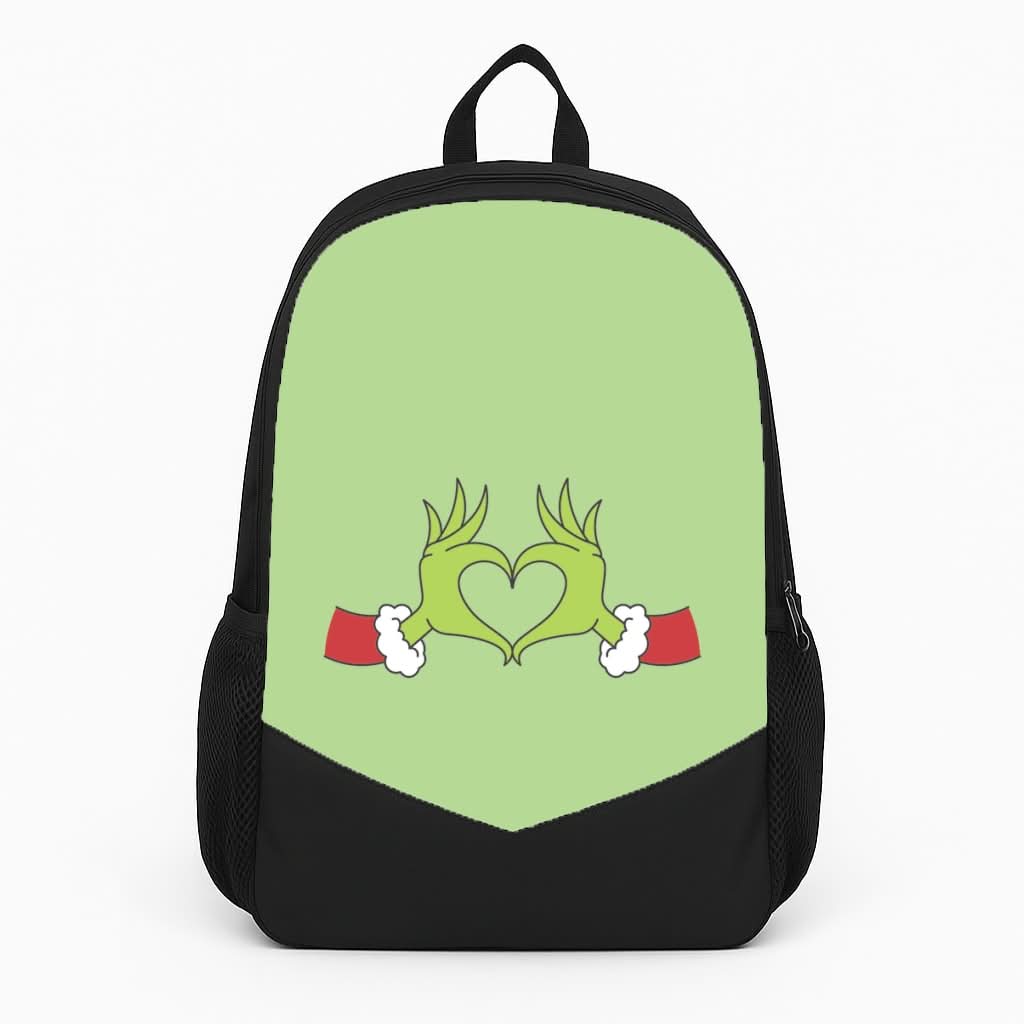 Christmas Green Heart Backpack