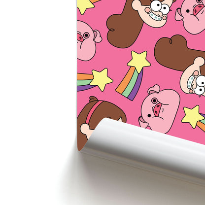 Mabel And Stars Pattern Poster