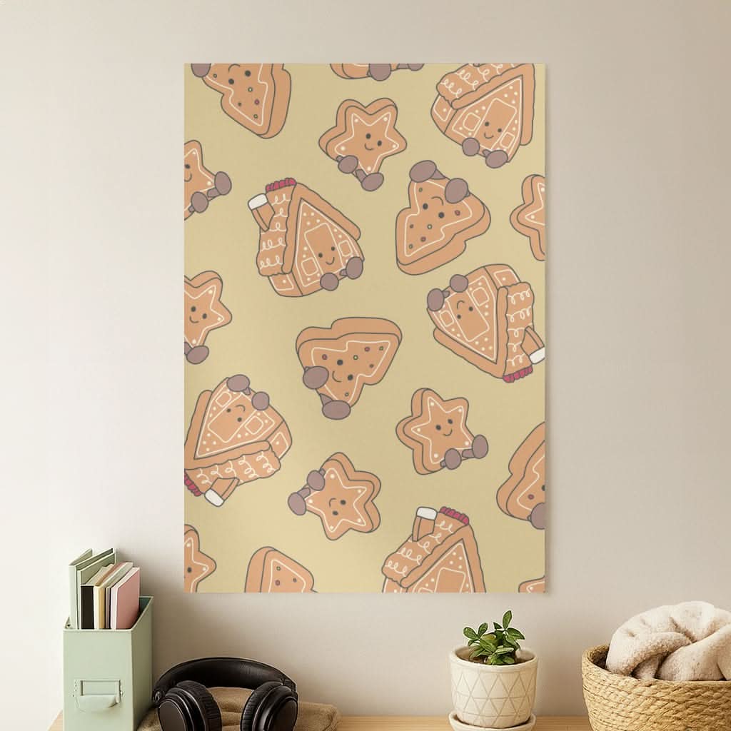 Gingerbread Plushies Pattern Poster