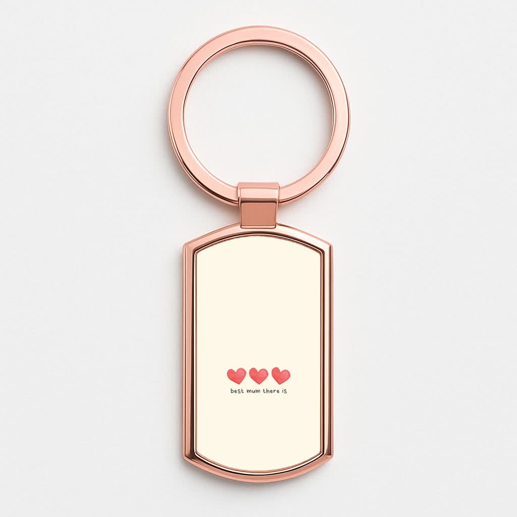 Best Mum There Is Rose Gold Keyring