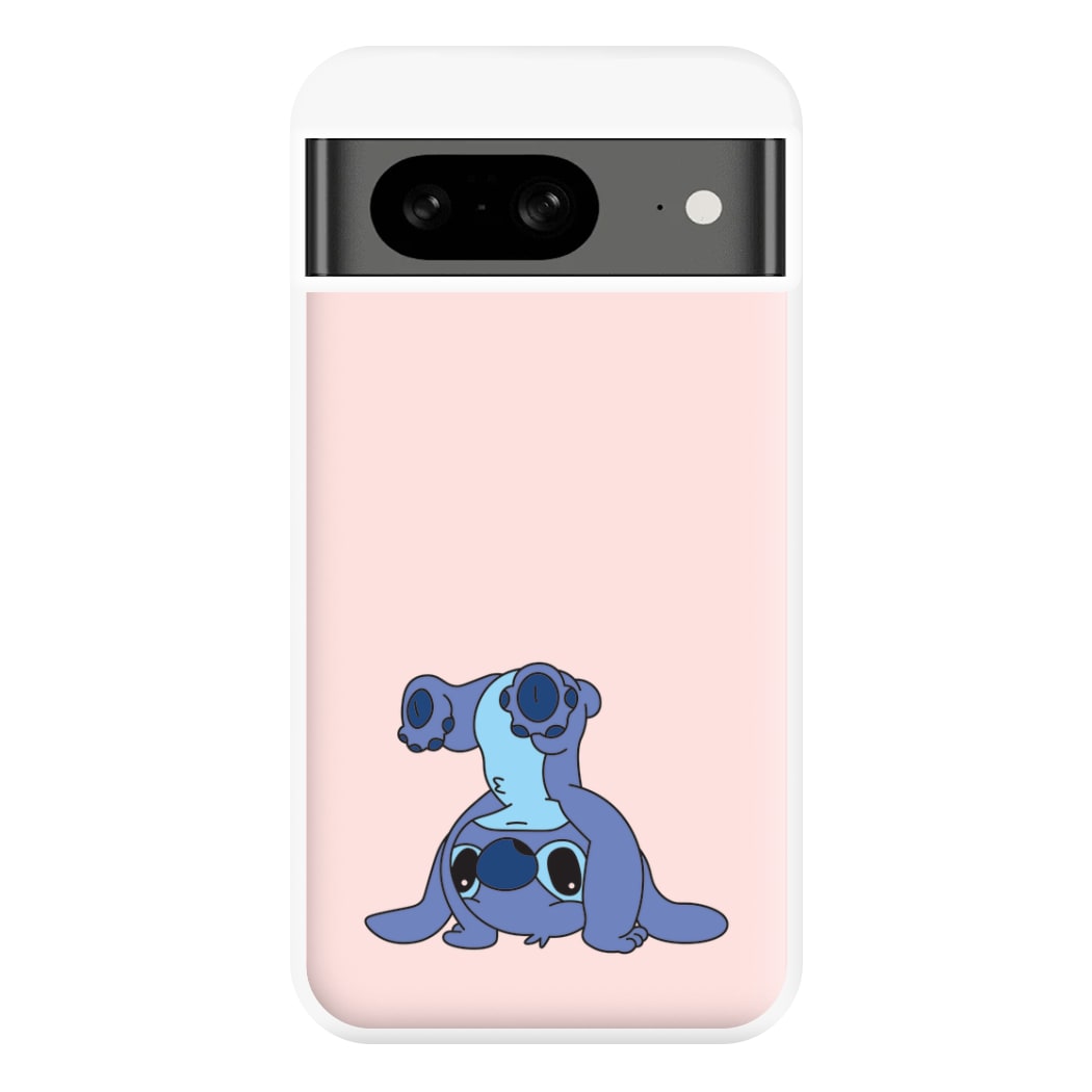 Cute Blue Alien Handstand Google Pixel 8 Case