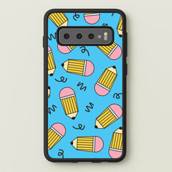 Pencils And Scribbles Pattern Galaxy S10 Plus Case
