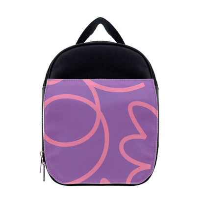 Pink Squiggles Abstract Pattern Lunchbox