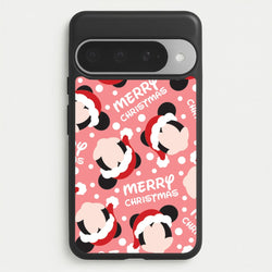 Merry Christmas Cartoon Mouse Pattern Google Pixel 10 Pro XL Case