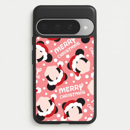 Merry Christmas Cartoon Mouse Pattern Google Pixel 10 Pro XL Case
