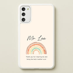 Biege Personalised Teacher Rainbow  Galaxy S20FE Case