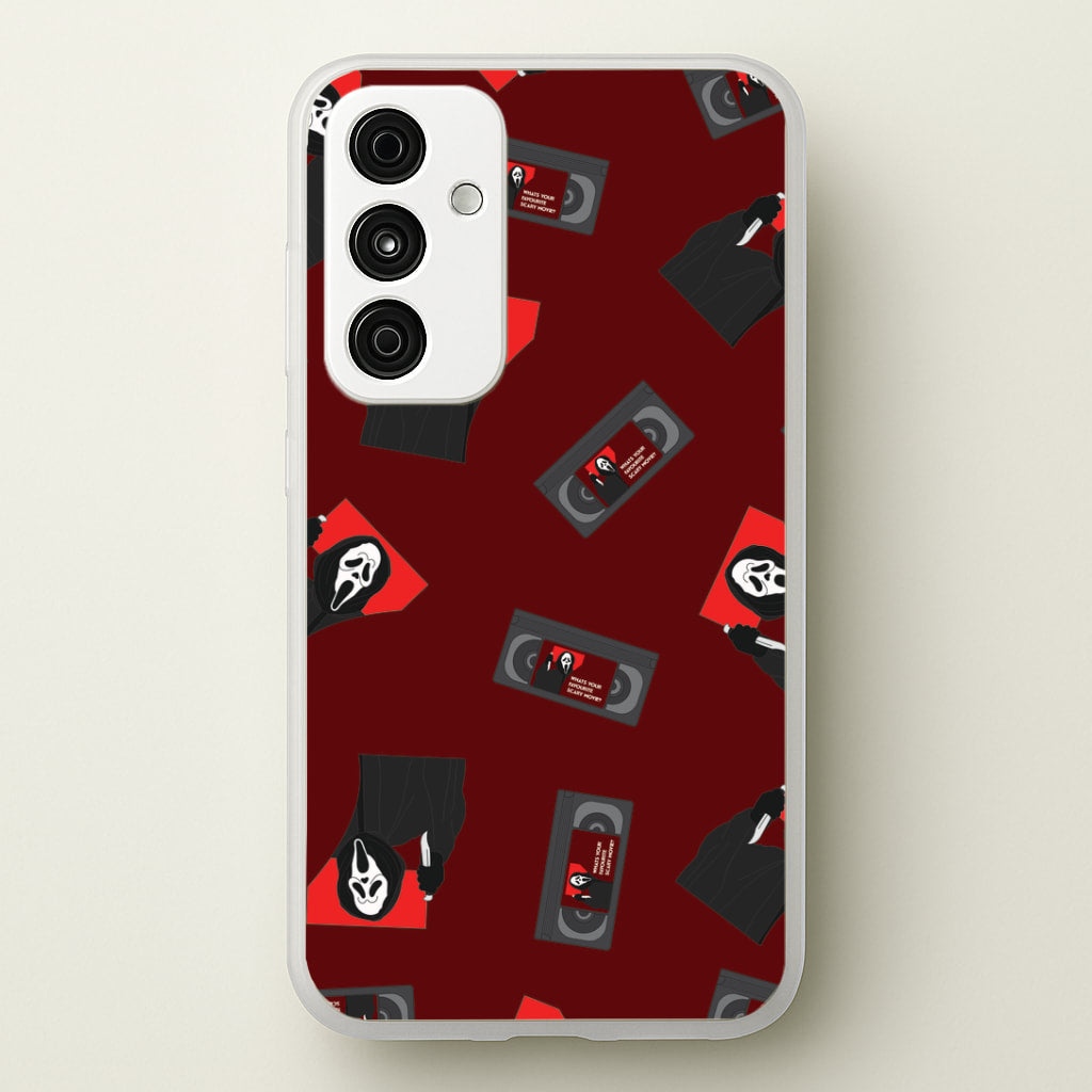 VHS & Ghostface Pattern Galaxy A15 Case