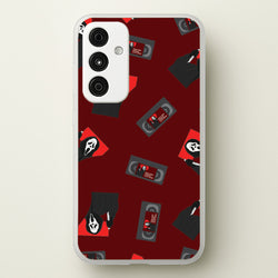 VHS & Ghostface Pattern Galaxy A55 Case
