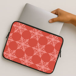 Red Giant Snowflakes Christmas Pattern MacBook Cover