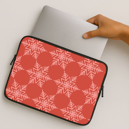 Red Giant Snowflakes Christmas Pattern MacBook Cover