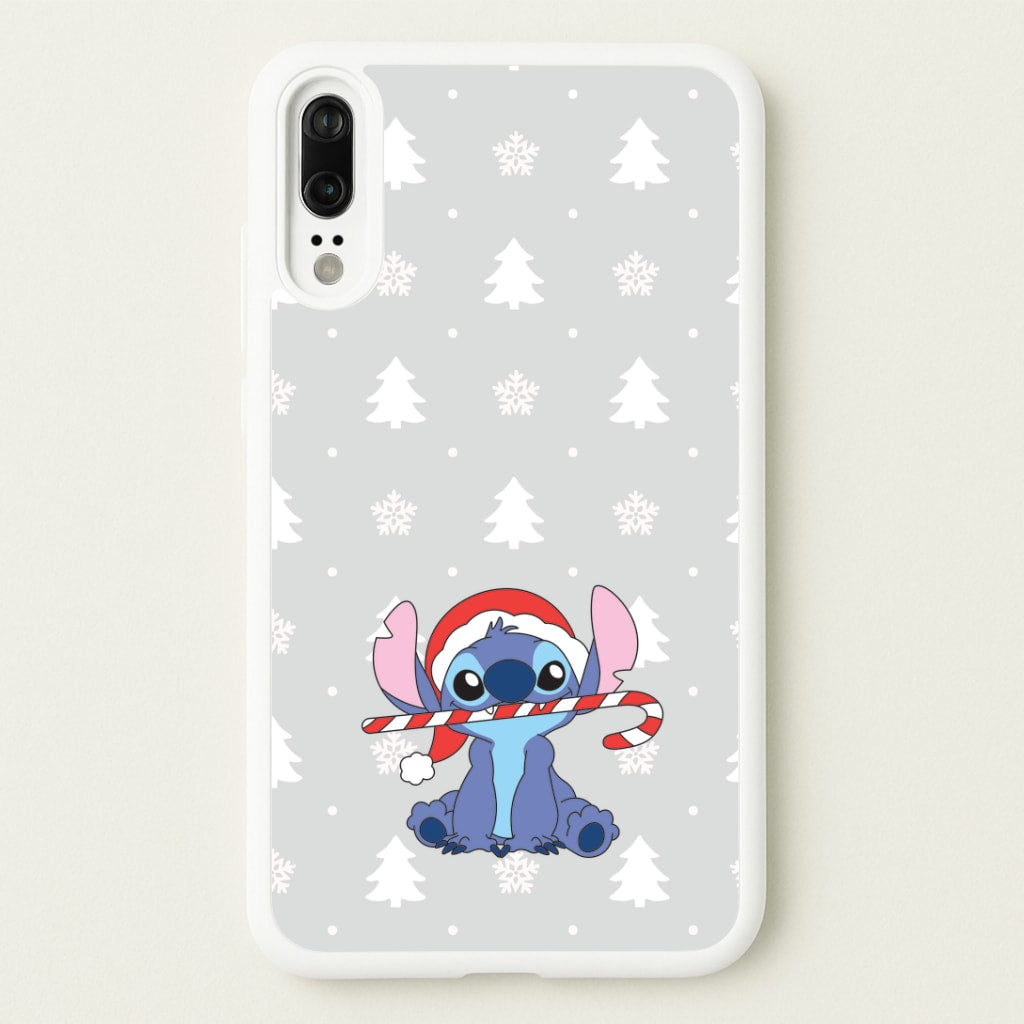 Cute Blue Alien Candycane Huawei P20 Case