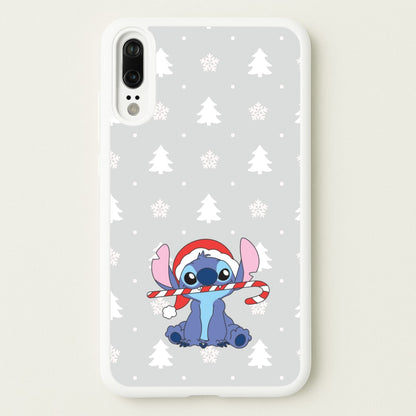 Cute Blue Alien Candycane Huawei P20 Case