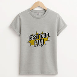 Comic Book Best Dad Eva Unisex Grey T-Shirt