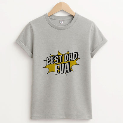 Comic Book Best Dad Eva Unisex Grey T-Shirt