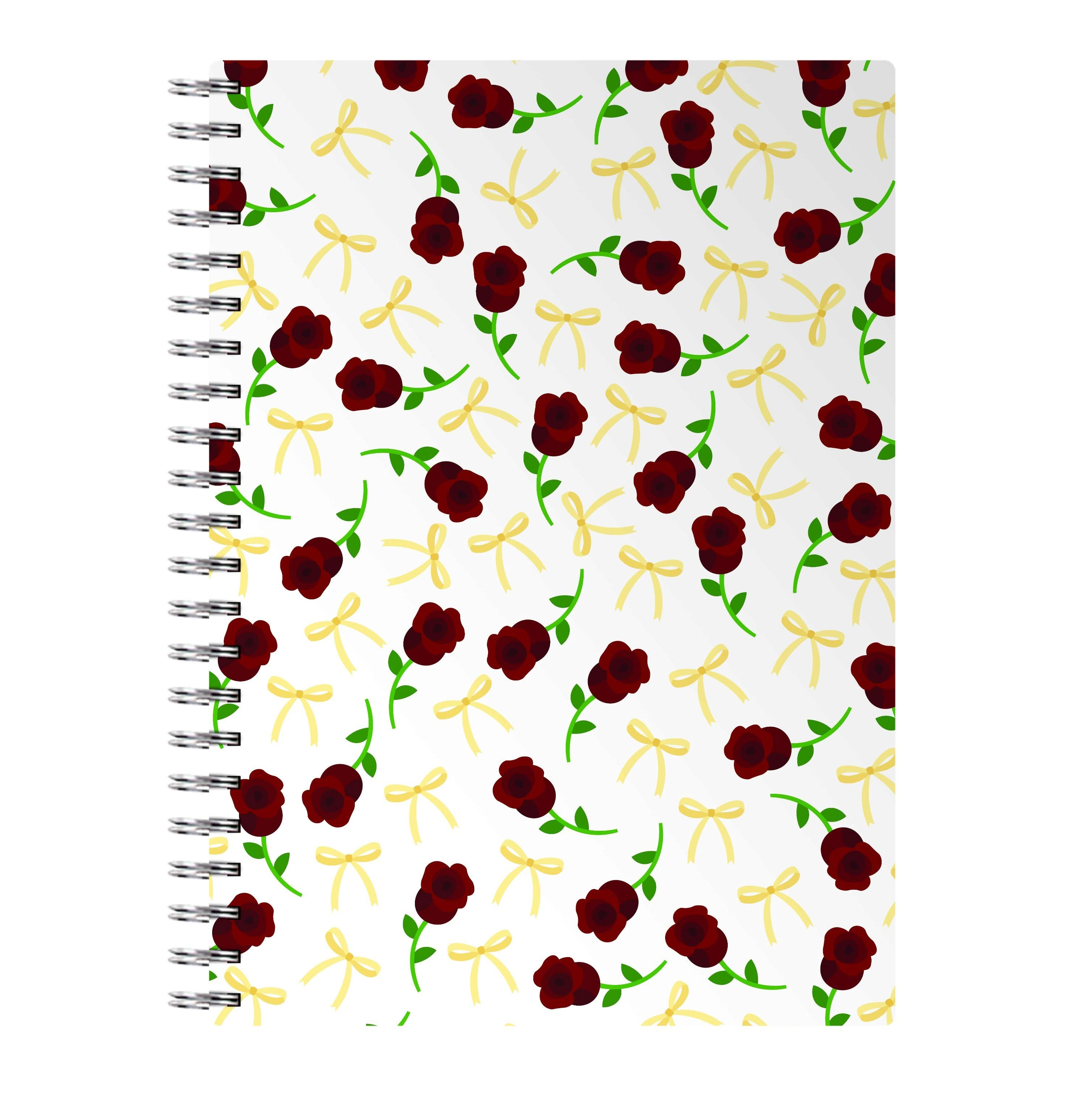 Roses And Bows Pattern Notebook