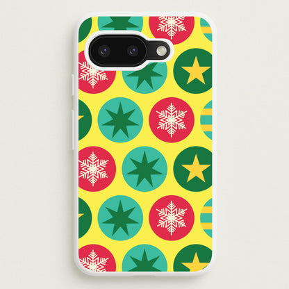 Colourful Abstract Baubles Christmas Pattern Google Pixel 9a Case