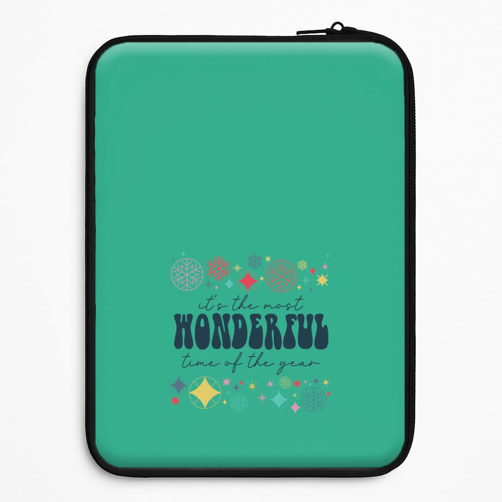 The Most Wonderful Time Of The Year Geometric Laptop Sleeve