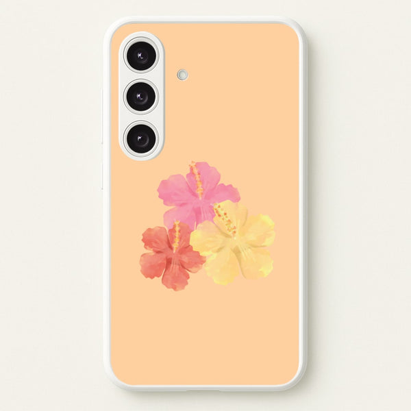Hibiscus Sunset Galaxy S25 Case