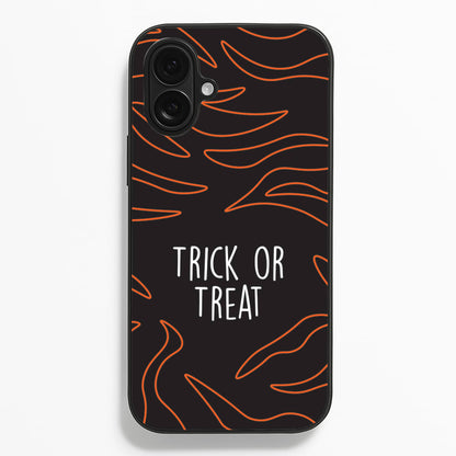Zebra Print Trick Or Treat iPhone 16 Plus Case