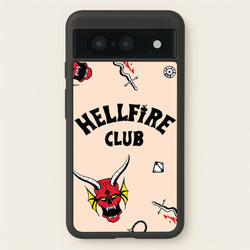 Hellfire Club Icons Collage Peach Google Pixel 8 Case