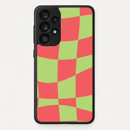 Abstract Red And Green Christmas Pattern Galaxy A33 Case