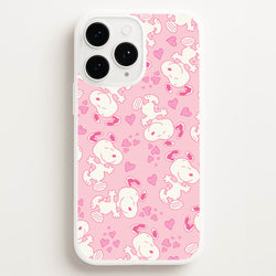 Cartoon Beagle Valentine Hearts Pattern iPhone 11 Pro Max Case