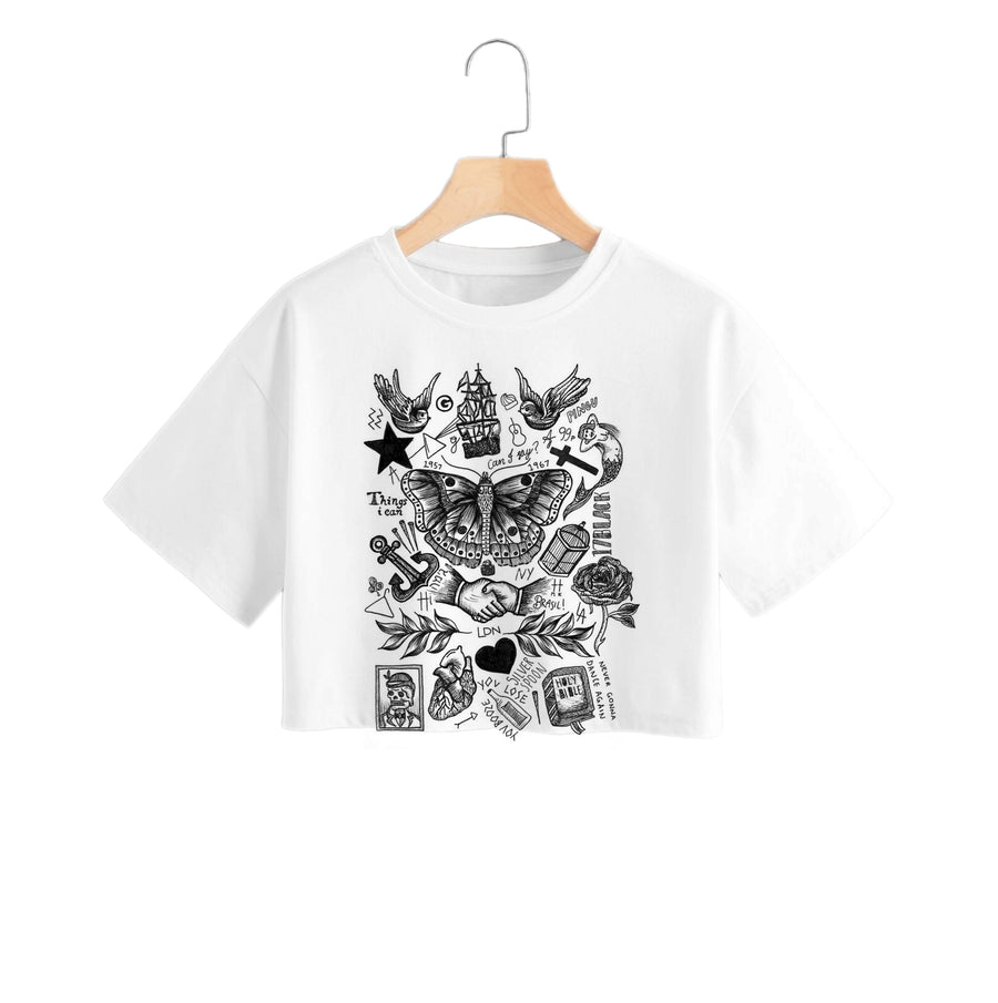 Harry Style's Tattoos Crop Top
