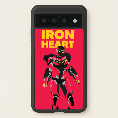 Metal Heart Hero Standing Google Pixel 7 Pro Case